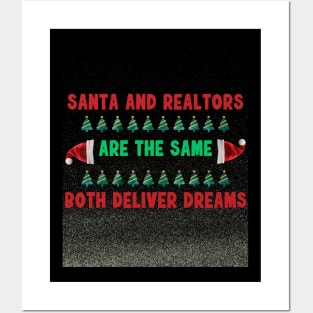 Santa Favorite Realtor They are same funny christmas shirt Posters and Art